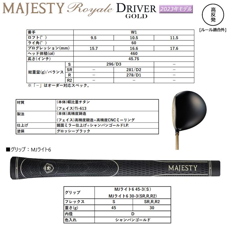 Royale 【高反発モデル/SLEルール適合外】マジェスティ ゴルフ(MAJESTY