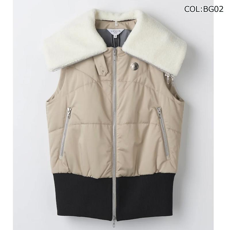ランバン LANVIN VG4FVE50L レディース 中わた アウター ベスト HEAT NAVI裏地付き 衿取り外し可 ゴルフウェア スポーツウェア 秋冬_9