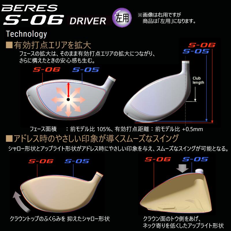 Be ZEAL 【左用】本間ゴルフ (ホンマ/HONMA) BERES ベレス S-06
