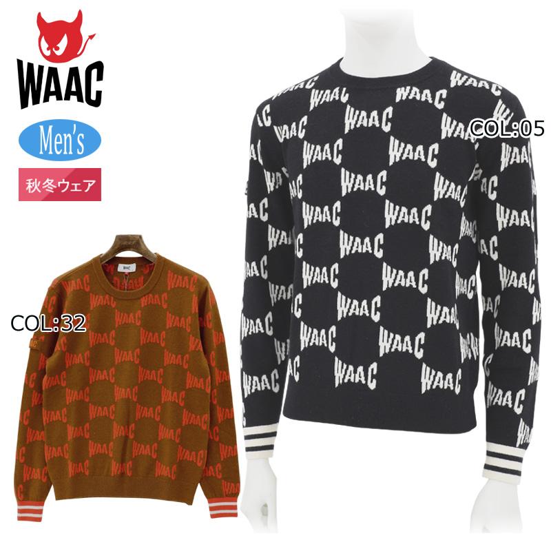 ワック WAAC 072324702 メンズ 丸首 セーター プルオーバー ゴルフウェア スポーツウェア 秋冬 ワック WAAC 072324702 メンズ 丸首 セーター プルオーバー ゴルフ