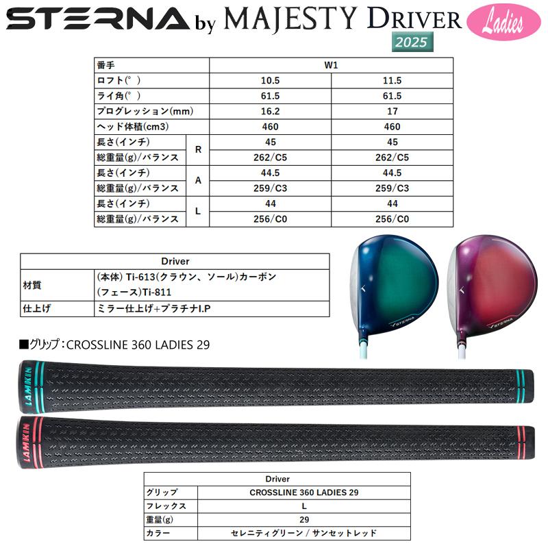 マジェスティ ゴルフ(MAJESTY GOLF) 2025 スターナ (STERNA) レディース ドライバー 右用 FRY FAR STERNA BY MAJESTY カーボンシャフト_16