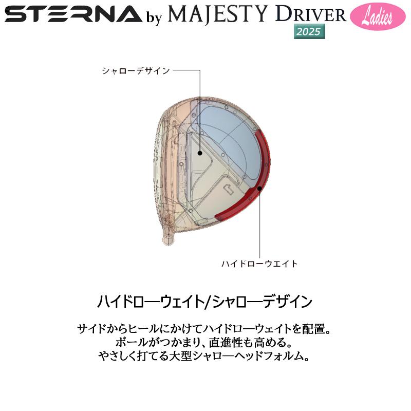 マジェスティ ゴルフ(MAJESTY GOLF) 2025 スターナ (STERNA) レディース ドライバー 右用 FRY FAR STERNA BY MAJESTY カーボンシャフト_3