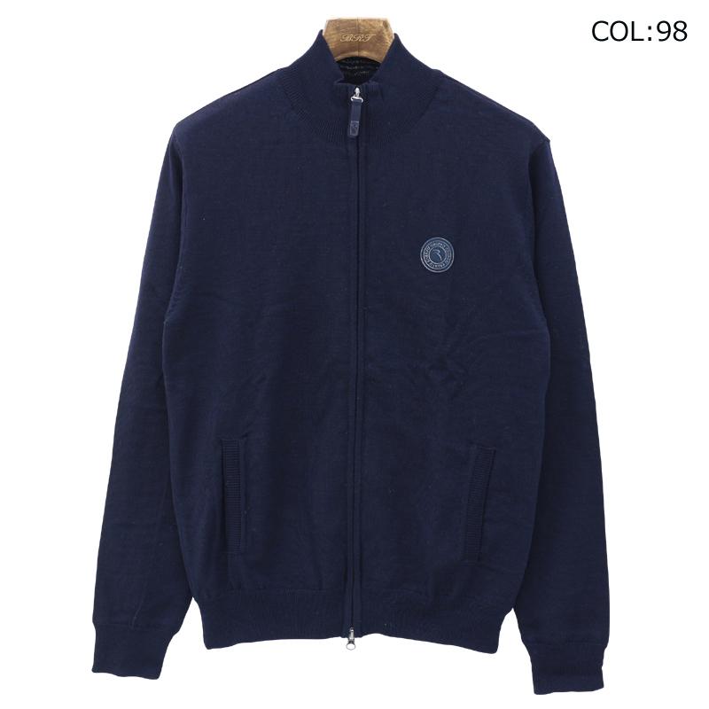 シェルボ CHERVO 031-12111 メンズ ブルゾン ニット ジップアップ ストレッチ 保温 ゴルフウェア スポーツウェア 秋冬の画像