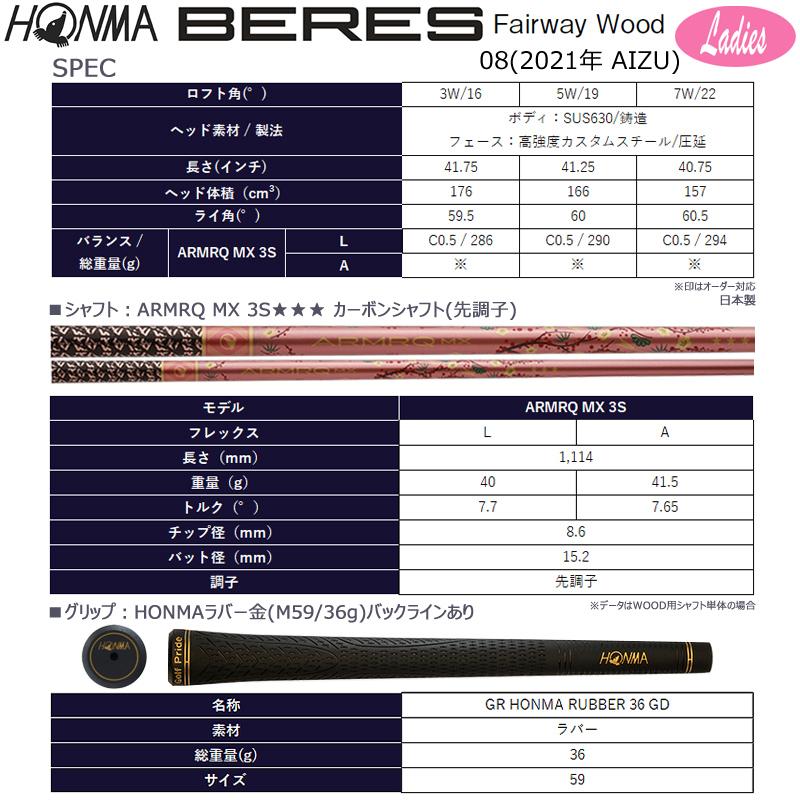 BERES 本間ゴルフ (ホンマ/HONMA) 08 2021 (ベレス アイズ) AIZU