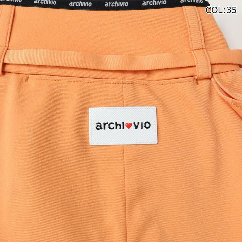 アルチビオ archivio A457310 レディース ショートパンツ 撥水 ベルト付き ゴルフウェア スポーツウェア 春夏の画像