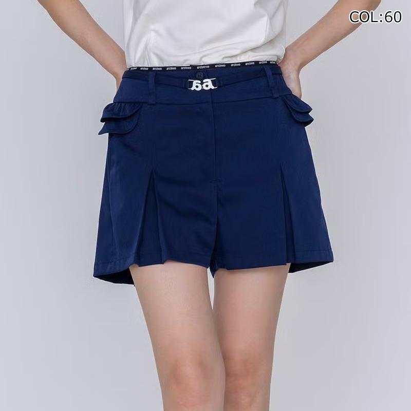 アルチビオ archivio A457310 レディース ショートパンツ 撥水 ベルト付き ゴルフウェア スポーツウェア 春夏の画像