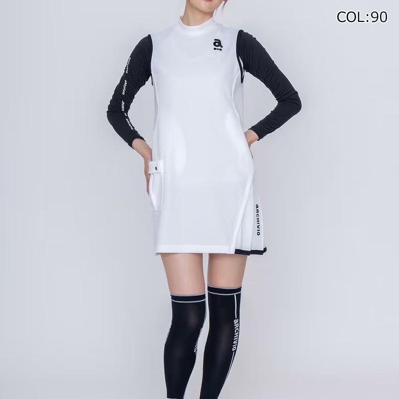 アルチビオ archivio A451401 レディース ワンピース ノースリーブ バッグファスナー ゴルフウェア スポーツウェア 春夏の画像