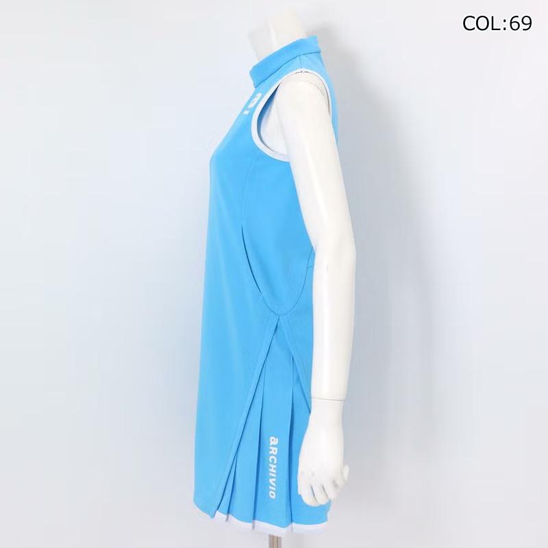 アルチビオ archivio A451401 レディース ワンピース ノースリーブ バッグファスナー ゴルフウェア スポーツウェア 春夏の画像