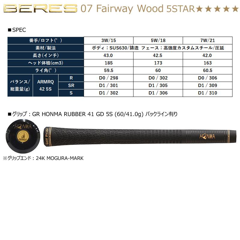 BERES 本間ゴルフ(ホンマ/HONMA) ベレス 07 2019 (BERES 07