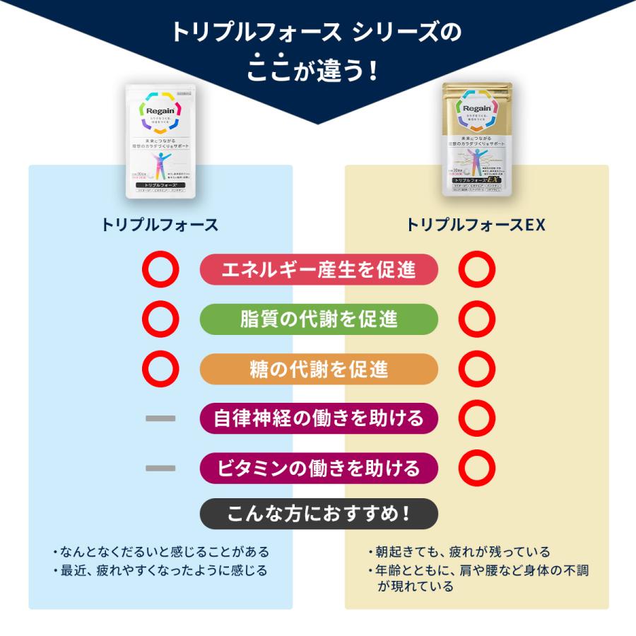 Regain 公式 疲労回復 サプリ リゲイン トリプルフォースEX 2袋 Regain 公式 疲労回復 サプリ リゲイン トリプルフォースEX 2袋