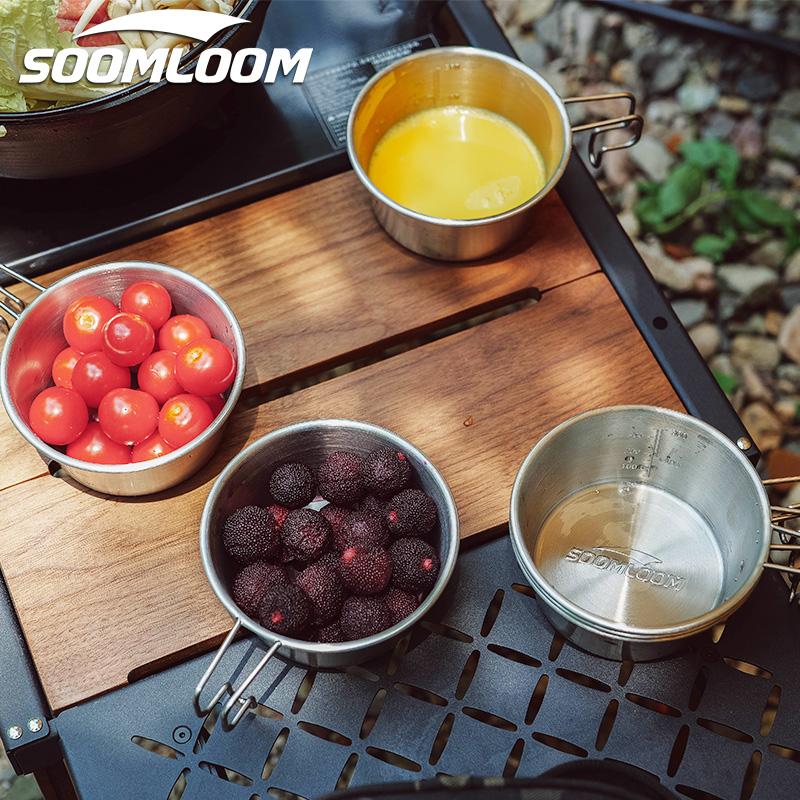 Soomloom シェラカップ 500ml 直火 ステンレス 3個セット収納ケース