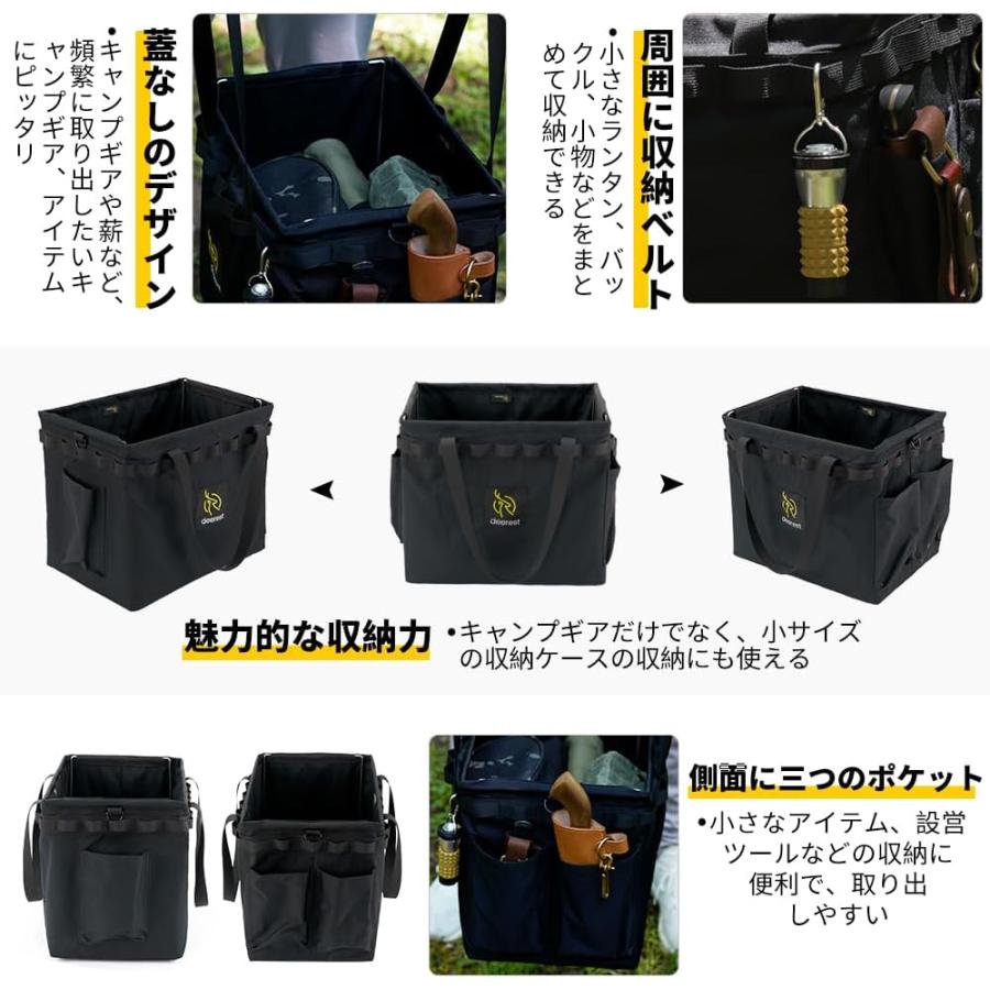 PING キャディバッグ未使用品　ビックポケットで収納力抜群！ブラック&イエロー deerest（ディーレスト） 収納ケース ボックス バッグ ポータブル多