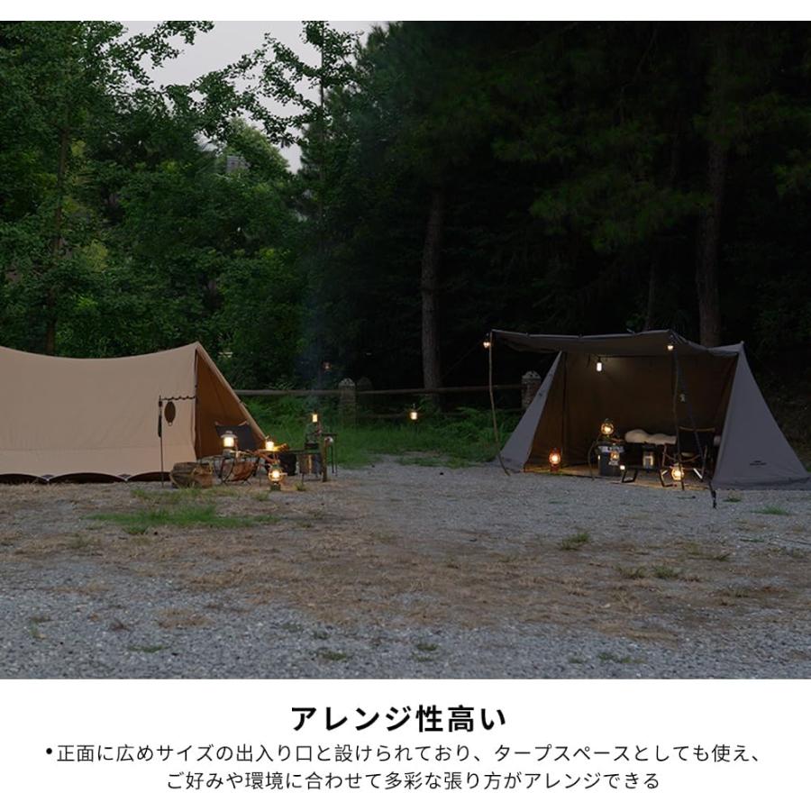 Soomloom テント 1人用 パップテント 軍幕 ミリタリーテント 1.65 Military Tent 煙突穴付き ビッグサイズ T/C素材 日除け ポリコットン キャンプ｜brightcosplay｜07