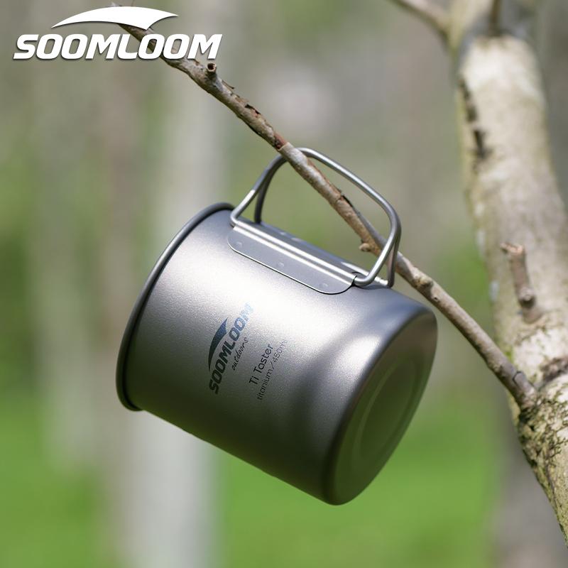 Soomloom チタン製マグカップ 450ml 直火 チタン製 チタンマグ チタン