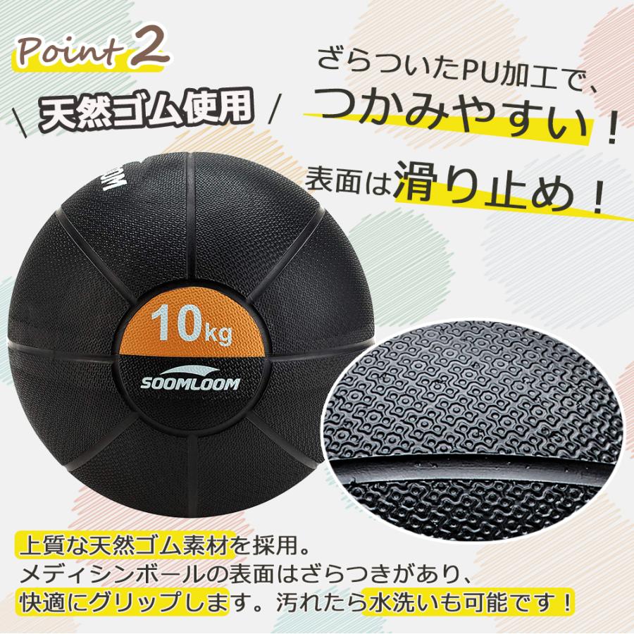 Soomloom メディシンボール【9kg】ラバー製 スラムボール トレーニング