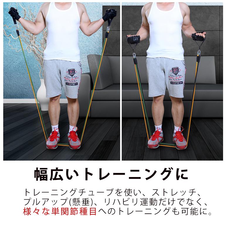 トレーニング チューブ トレーニングバンド 強度別5本セット パワーチューブ トレーニングチューブ エクササイズバンド 筋トレ ダイエット |  | 03