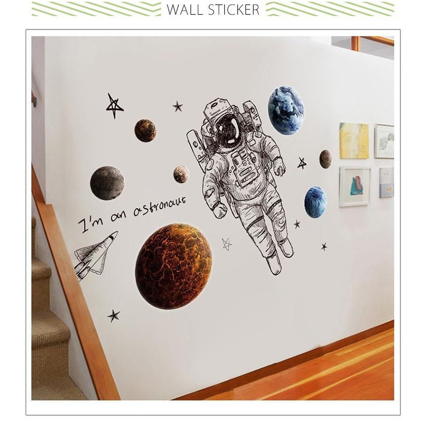ウォールステッカー 宇宙 惑星 アストロ 地球 アース 探検 かわいい 壁ステッカー おしゃれ こども部屋 癒し 壁 窓ガラス 家具 バスルーム Xl35 Brightgirl 通販 Yahoo ショッピング