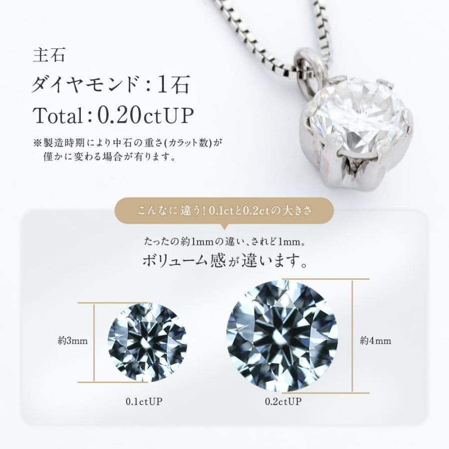 ダイヤモンド ネックレス 0.2ct プラチナ ダイヤモンドネックレス プラチナ pt850 大粒天然ダイヤ 0.2ctUP ダイヤモンド  ペンダント/鑑別書付き