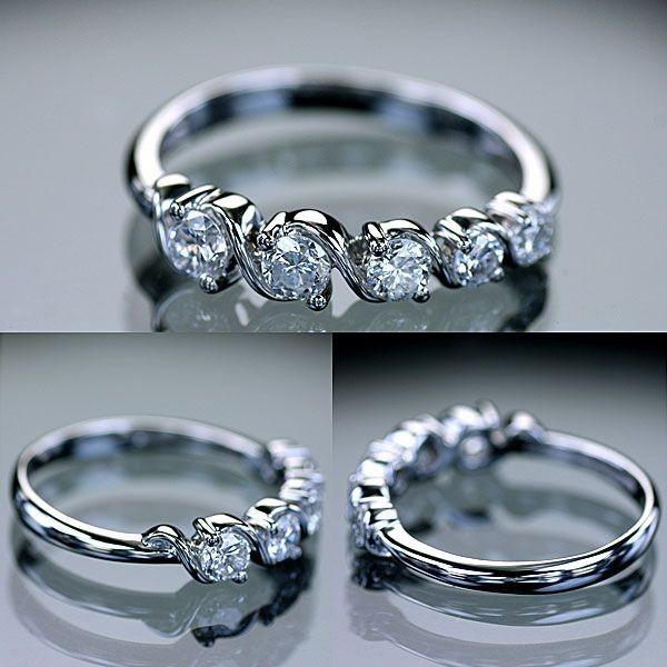 Pt900 ダイヤモンド 一文字リング 9号 pt900 一文字ダイヤモンドリング 上質 9.5号