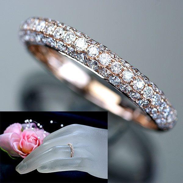 ダイヤモンド リング 指輪 K18PG ピンクゴールド 天然ダイヤ0.70ct  