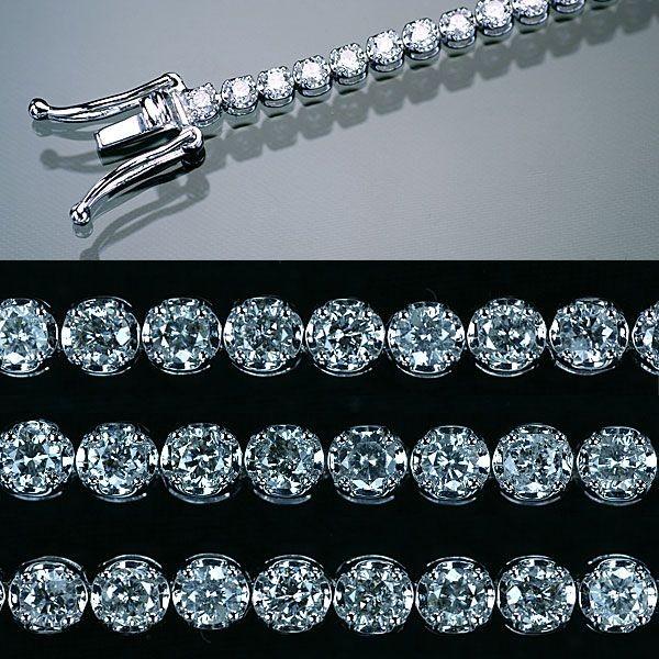 ダイヤモンド ブレスレット K18WG ホワイトゴールド 天然ダイヤモンド 