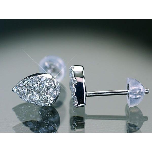 ダイヤモンド ピアス K18WG ホワイトゴールド 天然ダイヤモンド0.35ct