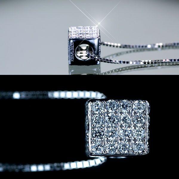 ダイヤモンド ネックレス K18WG ホワイトゴールド 天然ダイヤ 0.30ct  