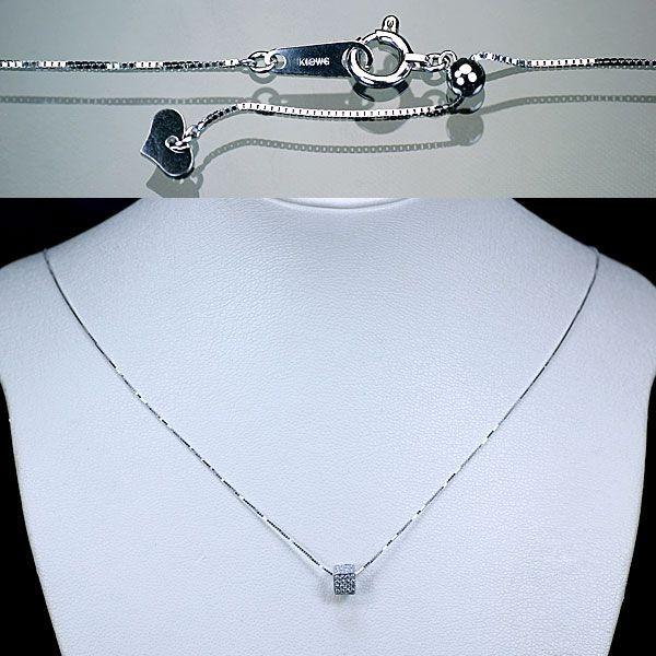ダイヤモンド ネックレス K18WG ホワイトゴールド 天然ダイヤ 0.30ct  