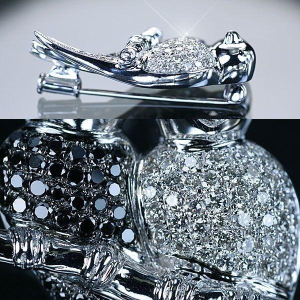 K18WG ペンダントトップブラックダイヤダイヤモンド2.20ct