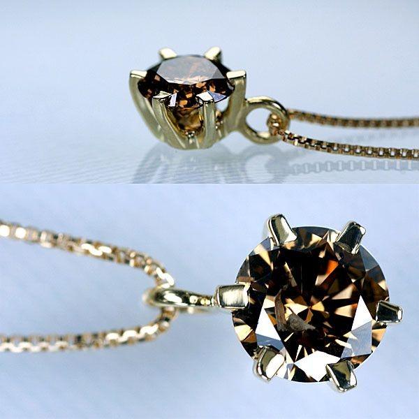 一粒ダイヤモンド ネックレス K18YG イエローゴールド 天然一粒  