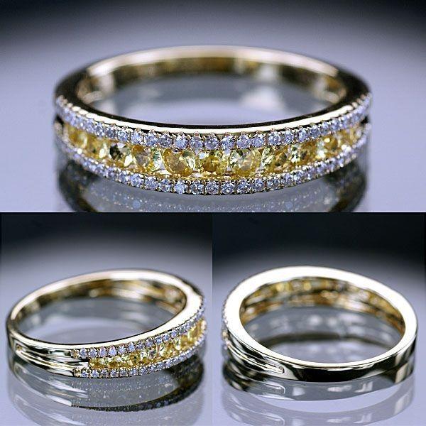 サファイア ダイヤモンド リング 指輪 K18YG イエローゴールド 天然  