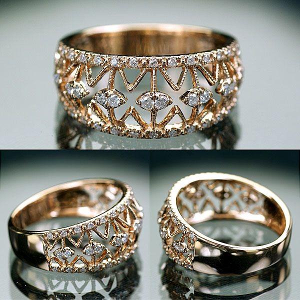 ダイヤモンド リング 指輪 K18PG ピンクゴールド 天然ダイヤ0.23ct  