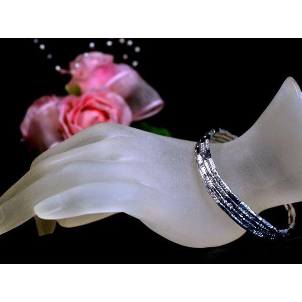 ネックレス/ブレスレット・K18ホワイトゴールド デザインチェーン(マグネットチェーン)太さ2.5mm 長さ70cm ネックレス/ブレスレット・K18ホワイトゴールド 長さ70cm