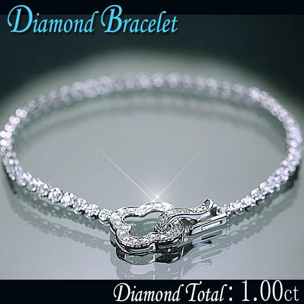 トレフォイル ダイヤモンド・ブレスレット・K18ホワイトゴールド天然