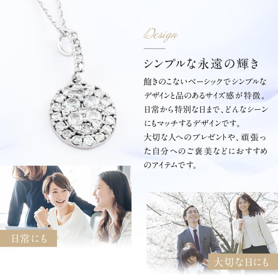ダイヤモンド ネックレス 0.50ct K18WG（K18ホワイトゴールド 