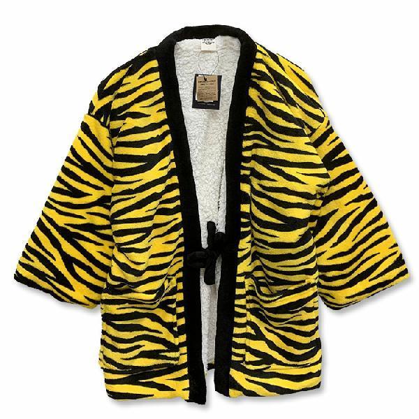 送料無料AKZ6317M 虎柄 トラ柄 どてら はんてん フリース ボア