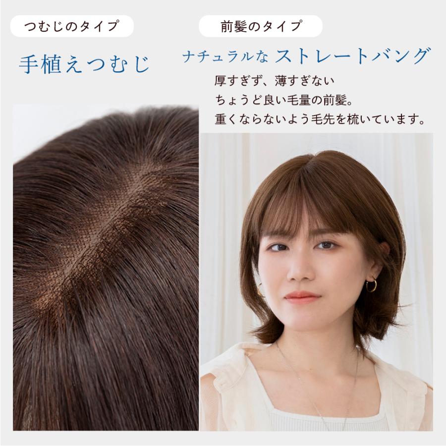 Brightlele（ブライトララ） 人毛100% 医療用ウィッグ 自然 ワイド