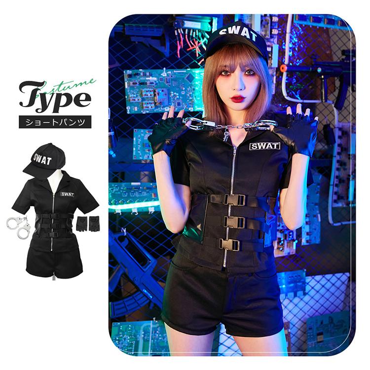 Brightlele（ブライトララ） ハロウィン コスプレ 大人 SWAT 衣装 仮装