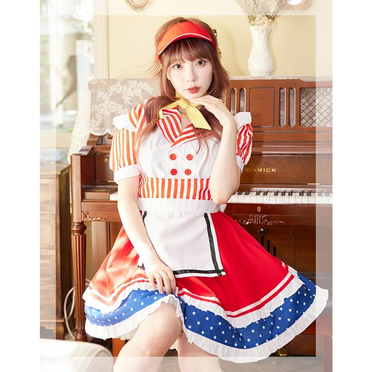 Brightlele（ブライトララ） ハロウィン コスプレ ダイナー メイド