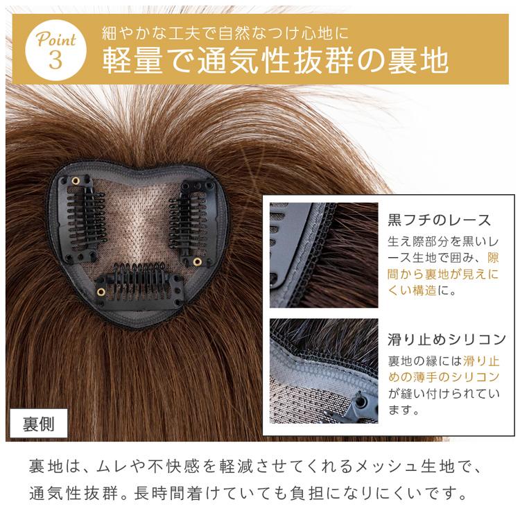 Brightlele（ブライトララ） トップカバー ウィッグ 生え際 ヘアピース 