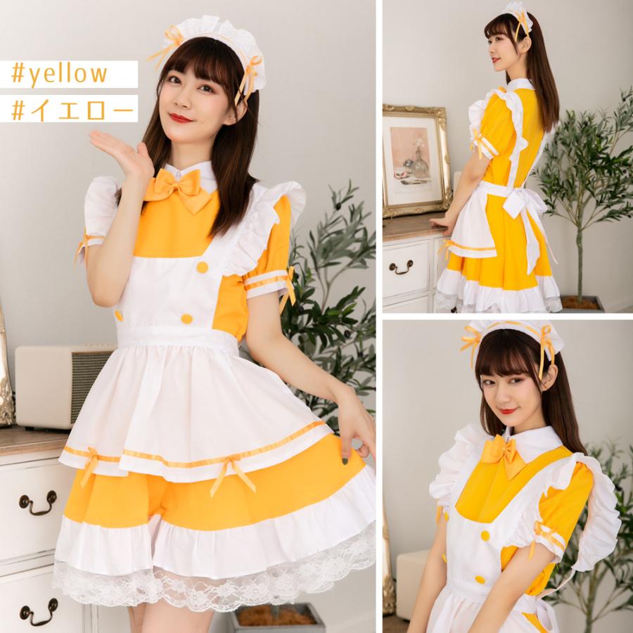 Brightlele ハロウィン コスプレ メイド服 メイド 仮装 衣装 Brightlele ハロウィン コスプレ メイド服 メイド 仮装 衣装