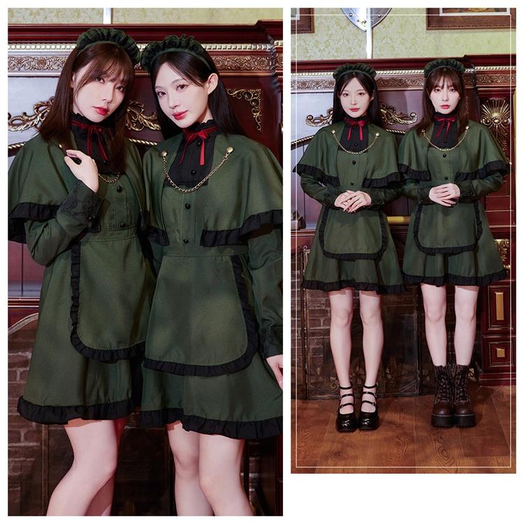 ハロウィン コスプレ メイド服 制服 2着セット ハロウィン コスプレ