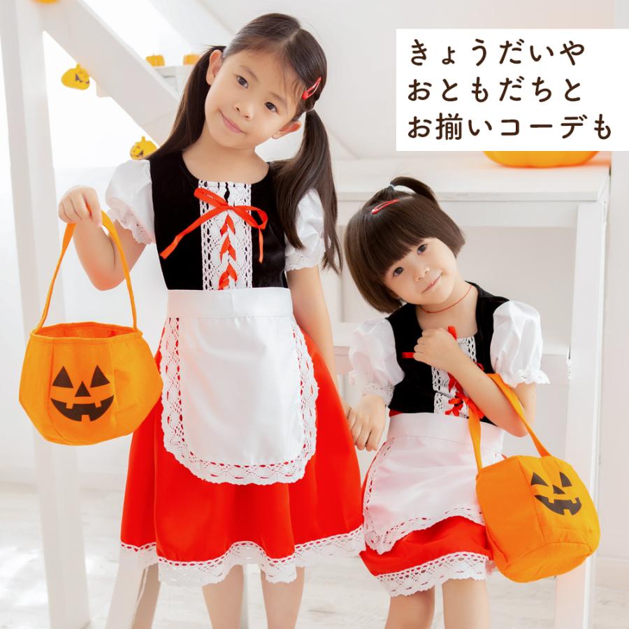 ハロウィン コスプレ キッズ 赤ずきん コスチューム 仮装 衣装 子供 フード 童話 パンプキン かぼちゃ 可愛い レディース 男の子 女の子｜brightlele｜06