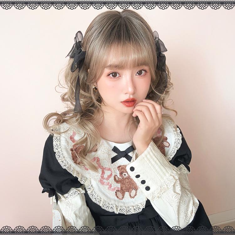 ウィッグ ロング ロリータウィッグ ロリータ フルウィッグ ツインテール 自然 ウイッグ カール レディース かつら 女性 金髪 コスプレ ハロウィン 大人 正規品の画像