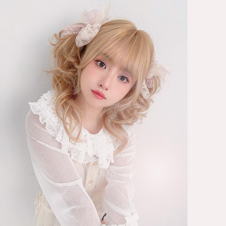 ウィッグ ロング ロリータウィッグ ロリータ フルウィッグ ツインテール 自然 ウイッグ カール レディース かつら 女性 金髪 コスプレ ハロウィン 大人 正規品の画像
