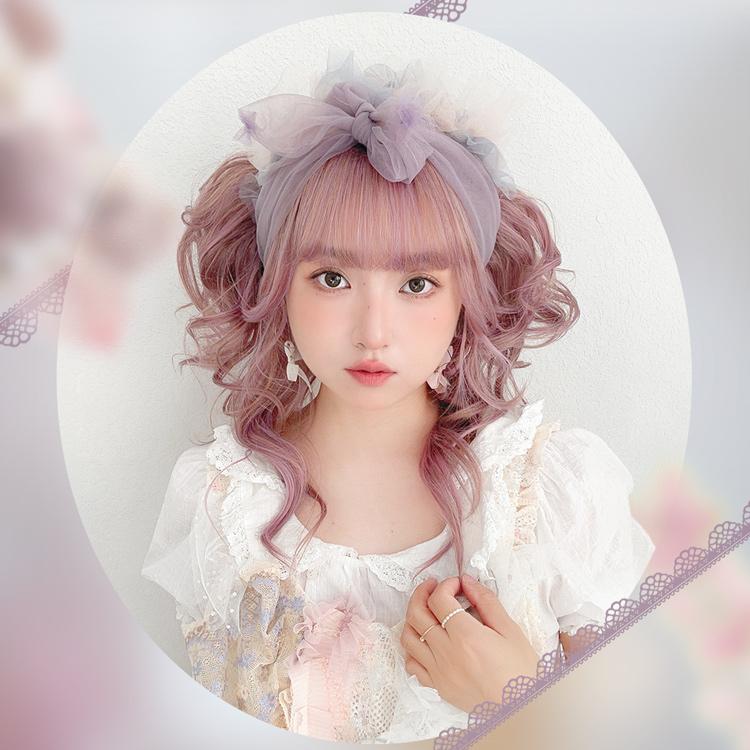 ウィッグ ロング ロリータウィッグ ロリータ フルウィッグ ツインテール 自然 ウイッグ カール レディース かつら 女性 金髪 コスプレ ハロウィン 大人 正規品の画像