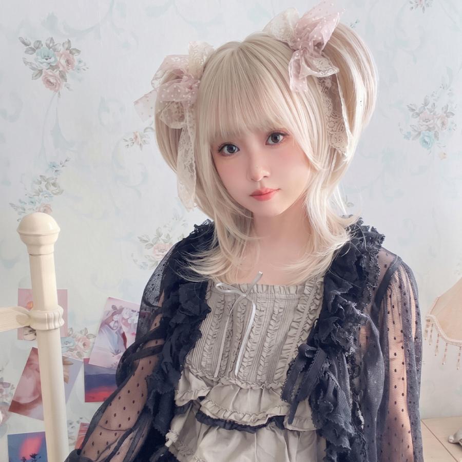 ウィッグ ロング ロリータウィッグ ロリータ フルウィッグ ツインテール 自然 ウイッグ ウルフ バンス ハーフツイン ロリィタ レディース ガーリー コスプレ | Brightlele | 10