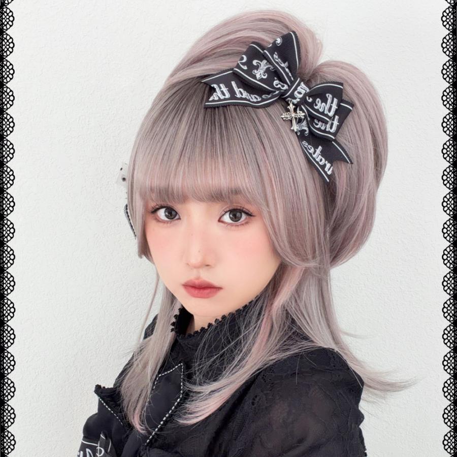 ウィッグ ロング ロリータウィッグ ロリータ フルウィッグ ツインテール 自然 ウイッグ ウルフ バンス ハーフツイン ロリィタ レディース ガーリー コスプレ | Brightlele | 12