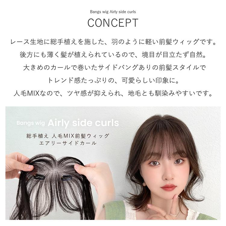 Brightlele 前髪ウィッグ 人毛ミックス 人毛 総手植え 部分 Brightlele 前髪ウィッグ 人毛ミックス 人毛 総手植え 部分