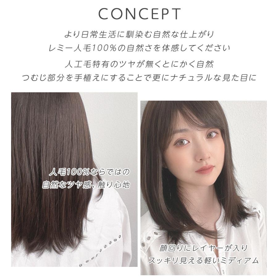 Brightlele 医療用ウィッグ レミー人毛100% 部分手植え ウィッグ Brightlele 医療用ウィッグ レミー人毛100% 部分手植え ウィッグ